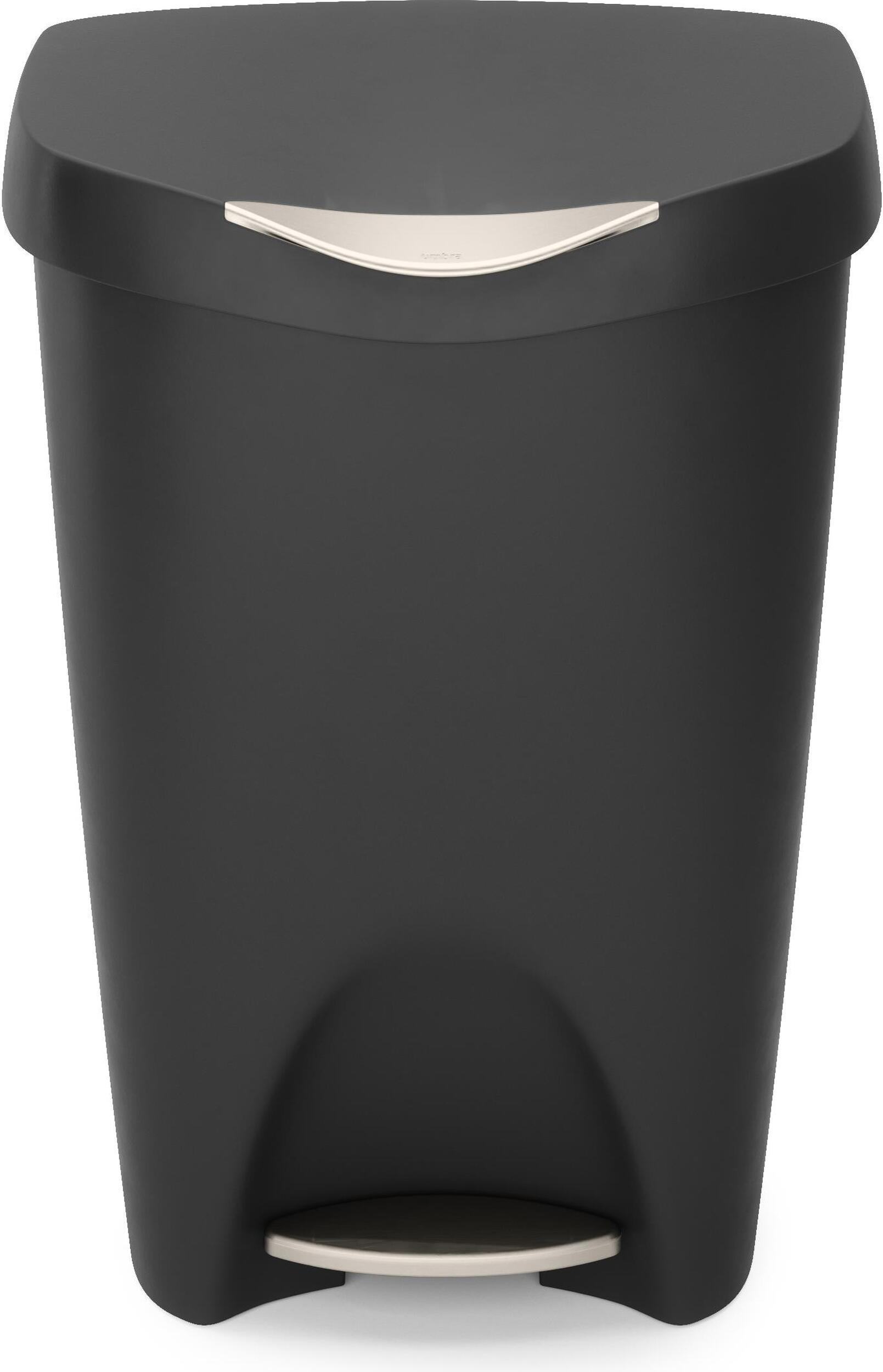 Poubelle Garanis avec couvercle et pédale SKLUM Gris Nickel