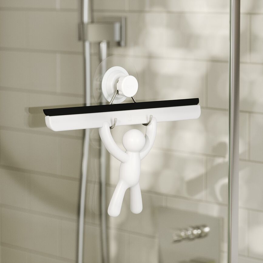 Limpiacristales de Baño Buddy Adhesive, blanco