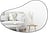 Lustro ścienne Hubba Pebble 91 cm metaliczne