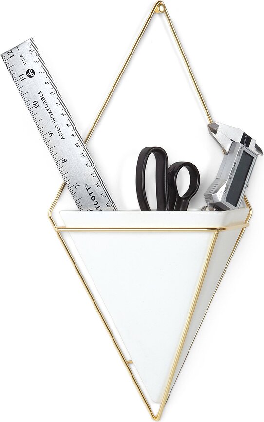 Maceta de pared Trigg L, blanca