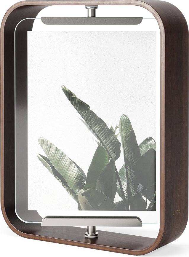 Marco de fotos de madera oscura Bellwood, doble cara