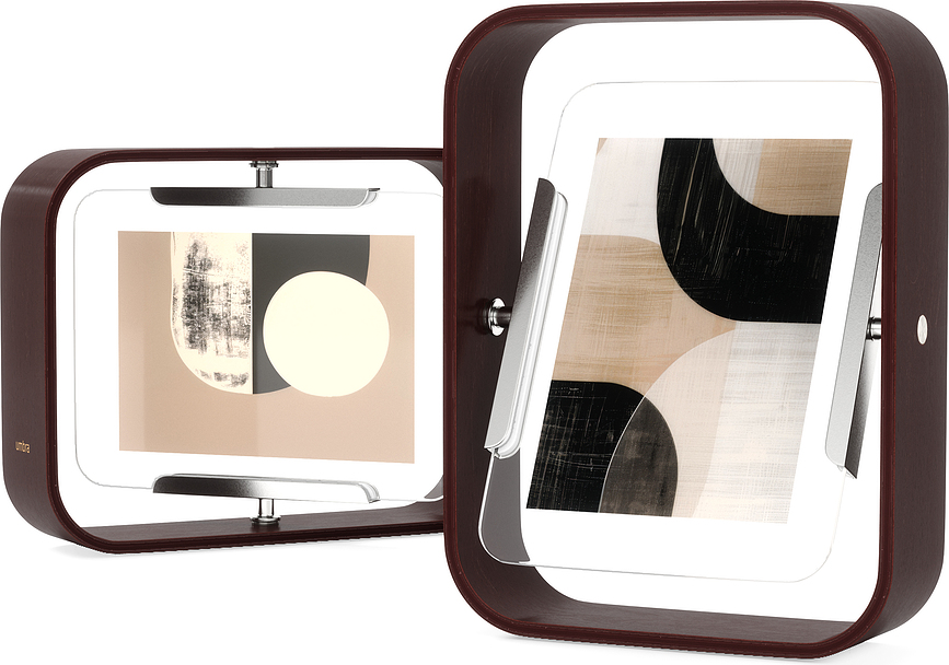 Marco de fotos de nogal Bellwood, 10 x 15 cm, doble cara