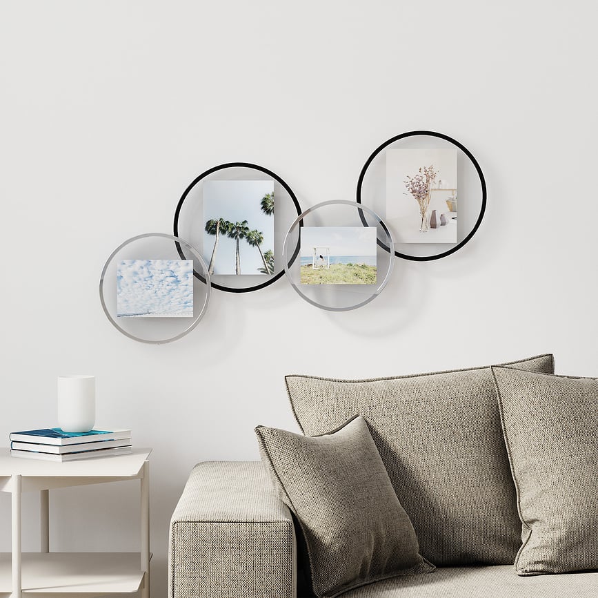 Marco de Fotos Infinity, 10 x 15 cm, redondo, negro