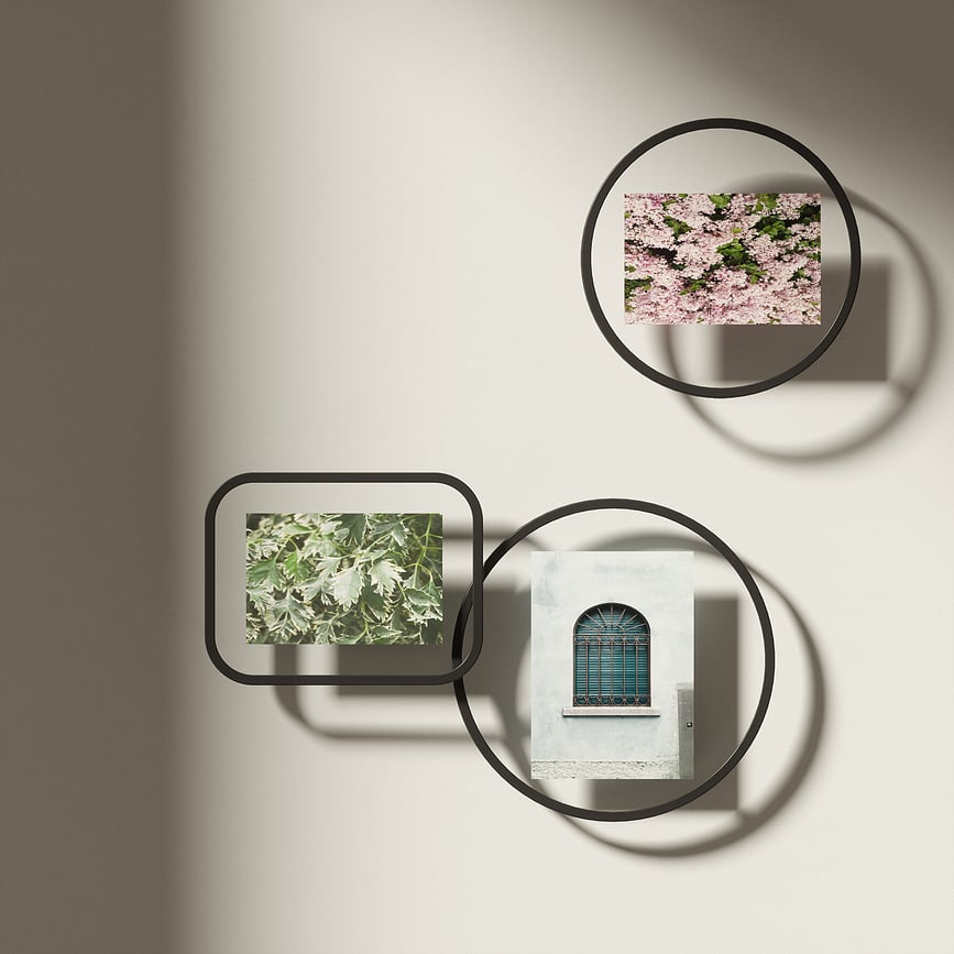 Marco de Fotos Infinity, 10 x 15 cm, redondo, negro