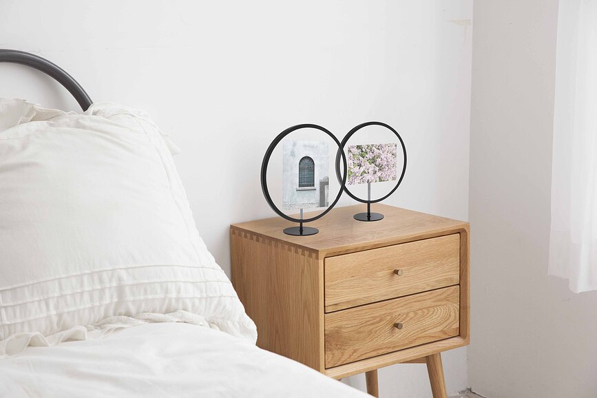 Marco de fotos redondo Infinity, 13 x 18 cm, negro