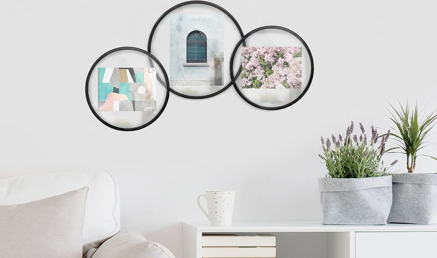 Marco de fotos redondo Infinity, 13 x 18 cm, negro