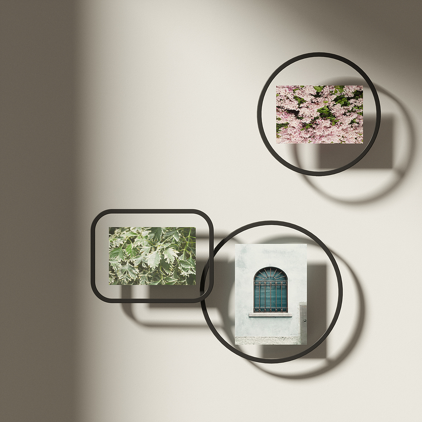 Marco de fotos redondo Infinity, 13 x 18 cm, negro