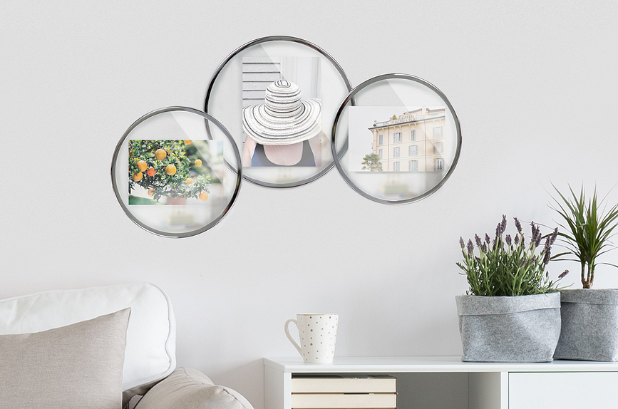 Marco de fotos redondo Infinity, 13 x 18 cm, negro