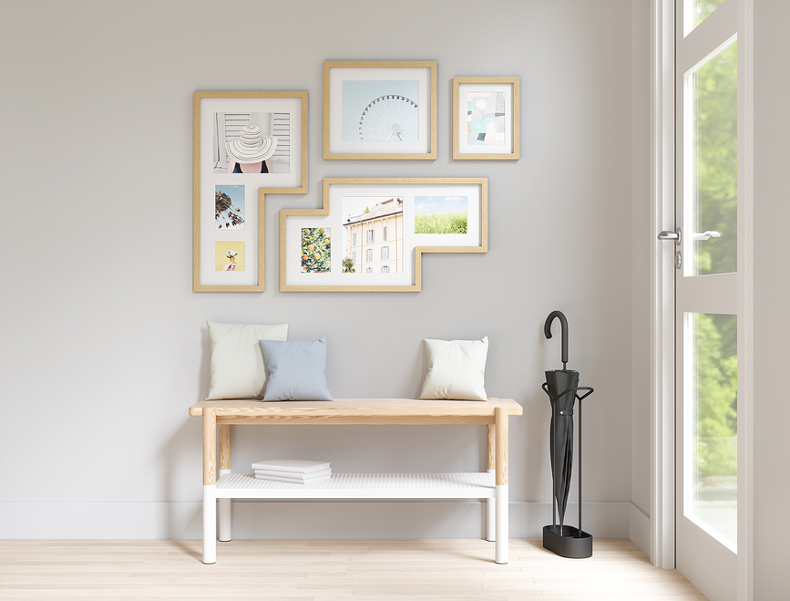 Marcos de Fotos Mingle, negros, 4 unidades