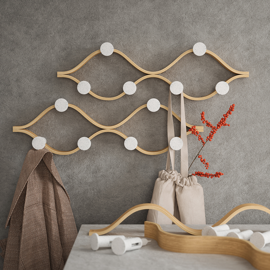 Montage Porte-Manteau mural, naturel