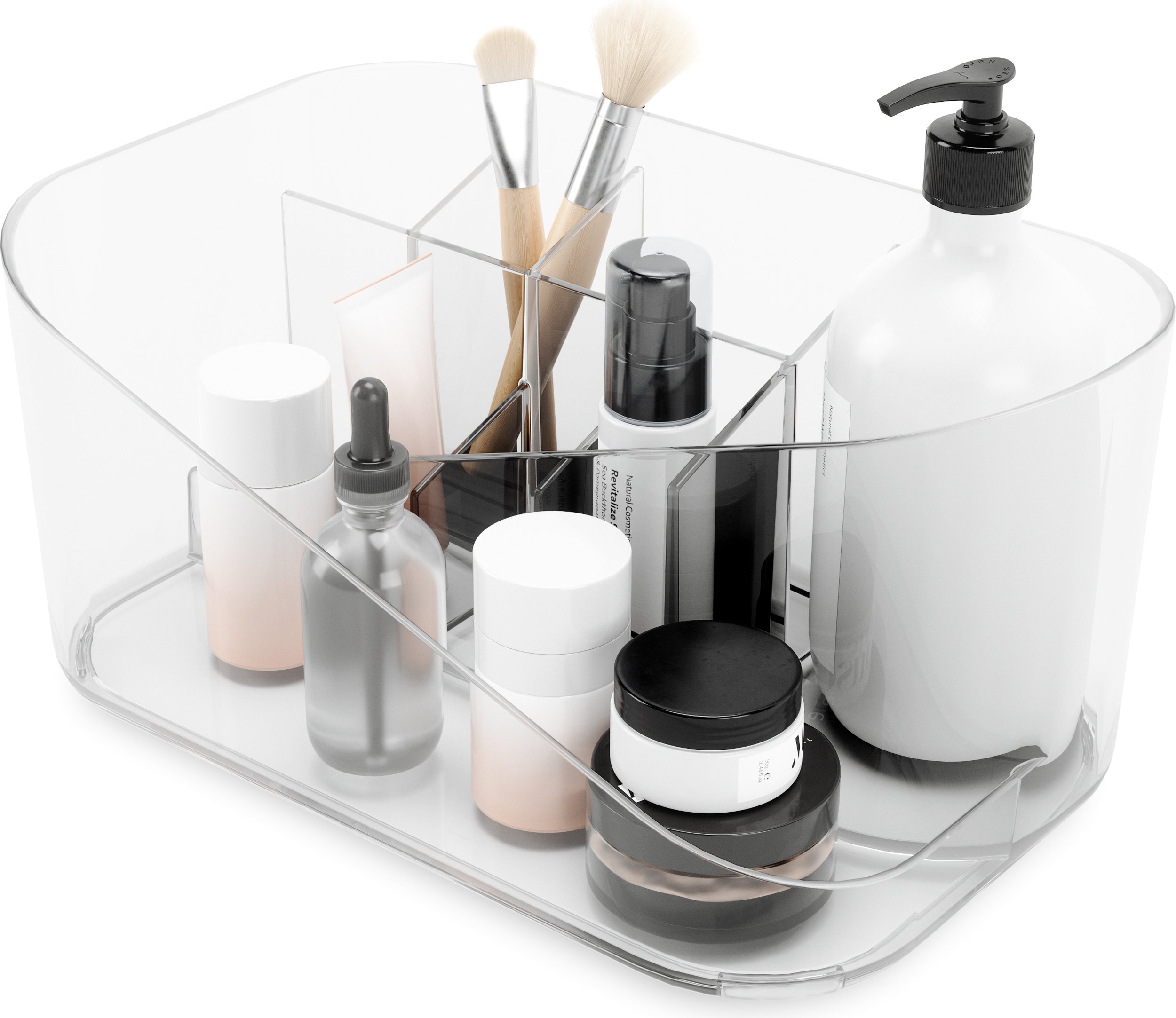 Organizer łazienkowy Glam transparentny