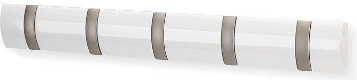 Perchero de pared Flip, blanco brillante