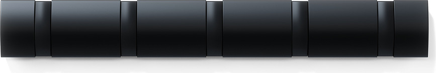 Perchero de pared Flip, negro