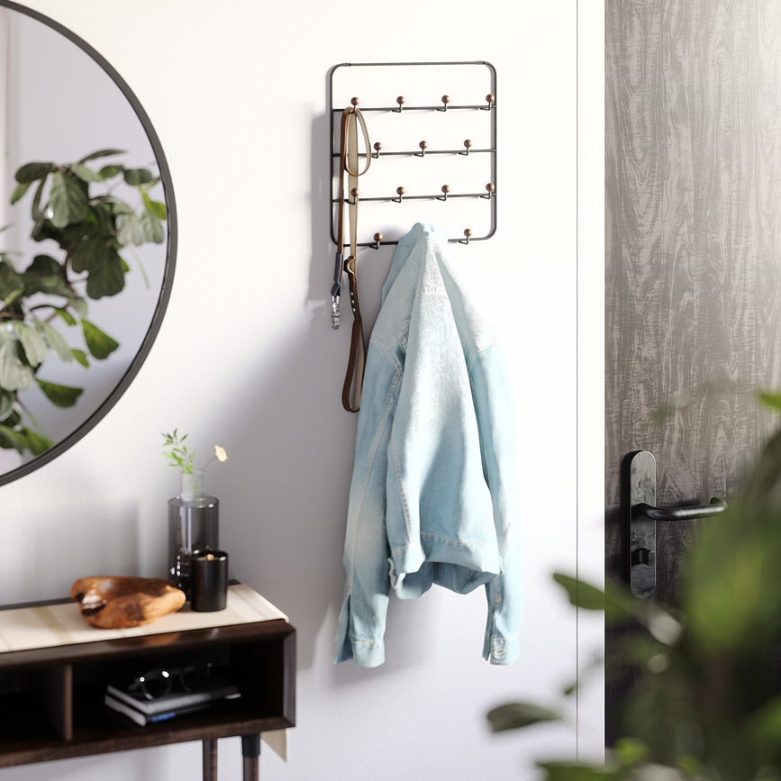 Perchero para puerta Estique, blanco