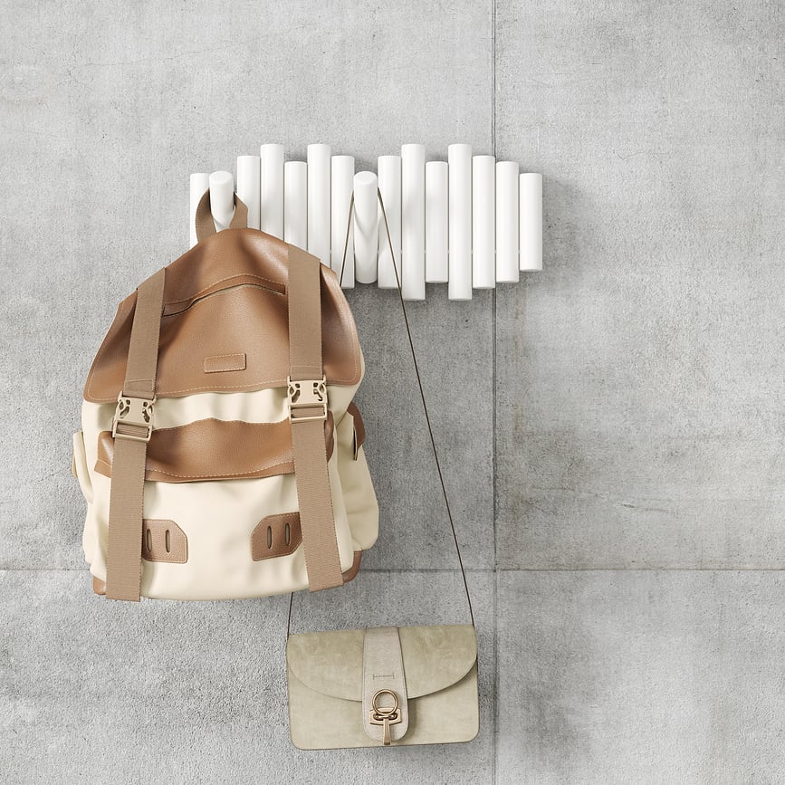 Picket Rail Hook Portemanteau Mural, naturel