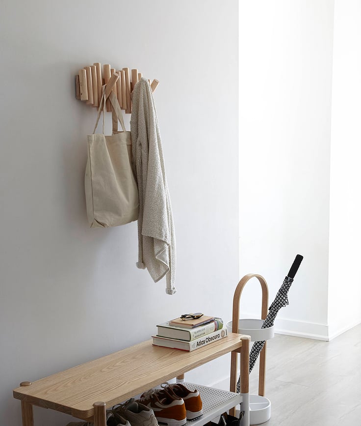 Picket Rail Hook Portemanteau Mural, naturel