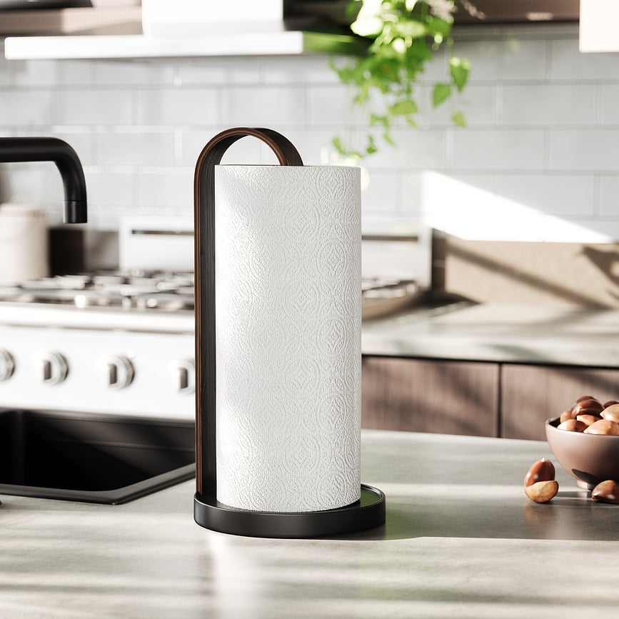 Portarrollos de papel de cocina Bellwood, blanco