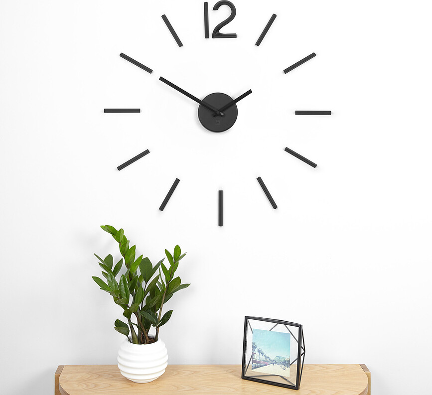 Reloj de pared Blink, negro
