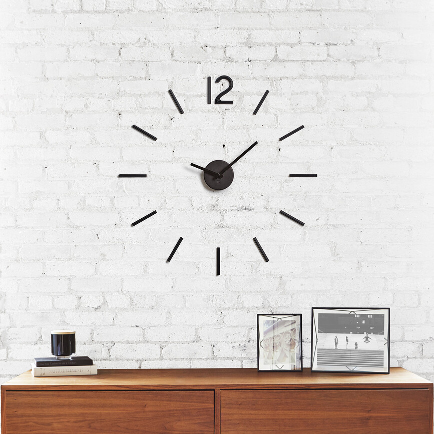 Reloj de pared Blink, negro