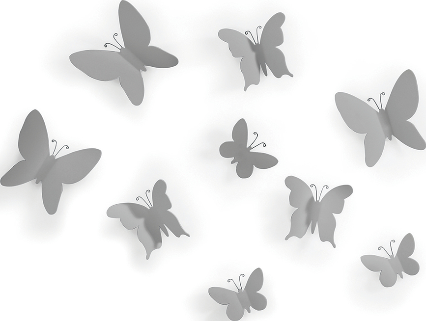 Sienų dekoracijos Mariposa pilkos spalvos