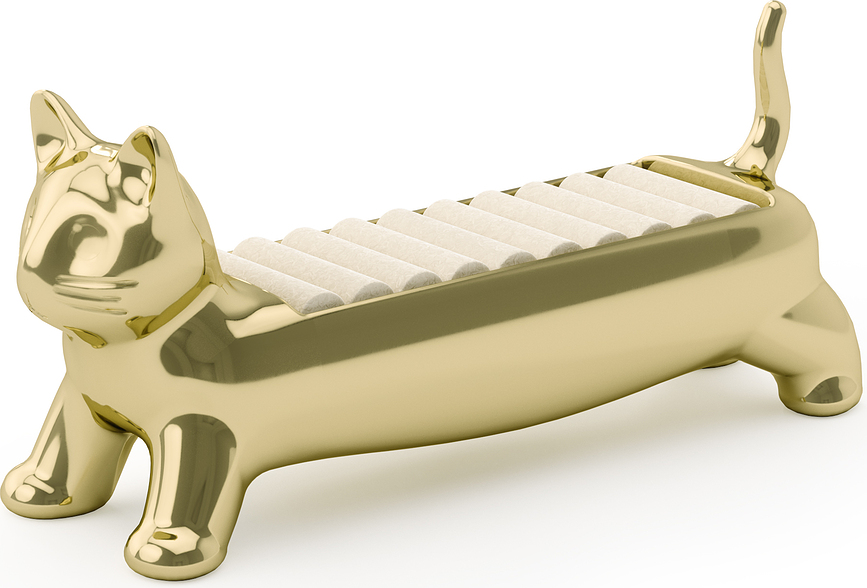 Soporte para Anillos Ali Cat, dorado