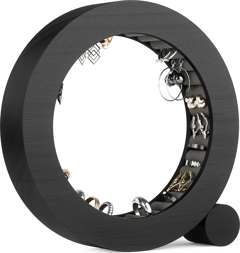 Soporte para Anillos Ferris, acabado nogal