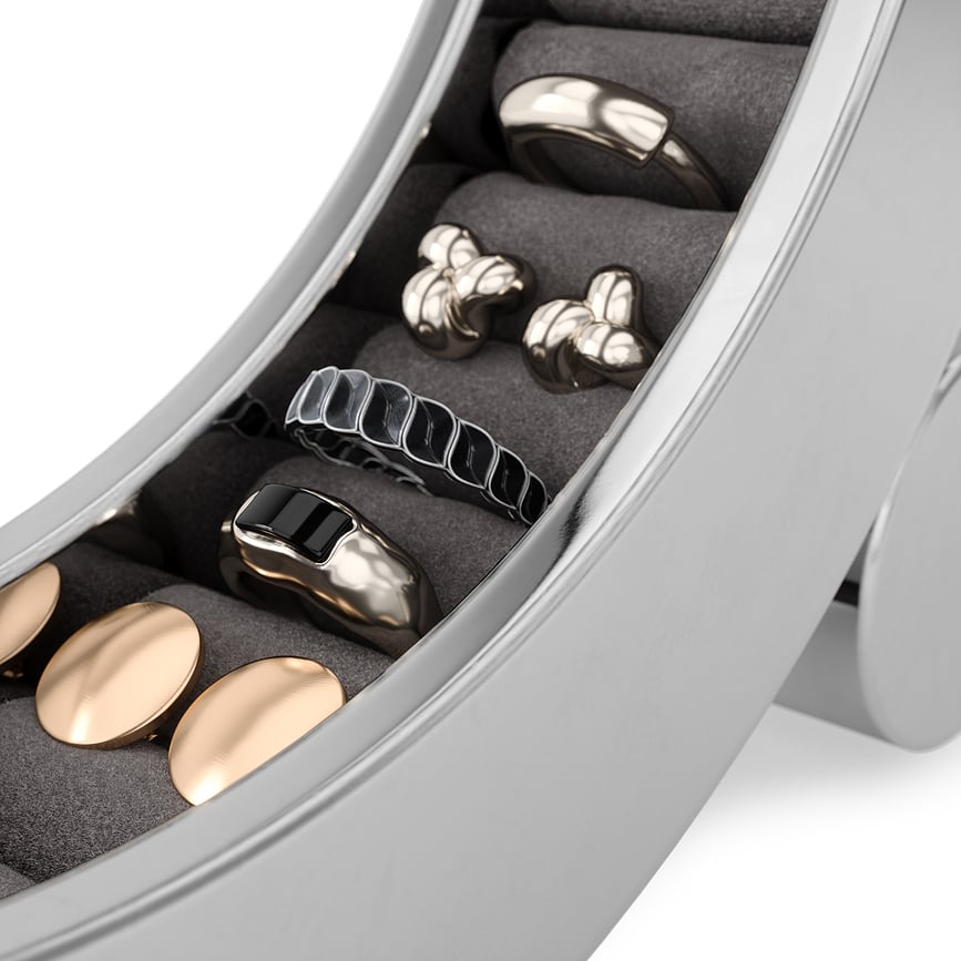 Soporte para Anillos metálico Ferris, plateado