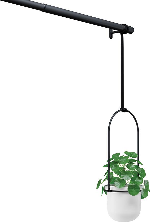 Triflora Viseči lončki z letvijo, črni