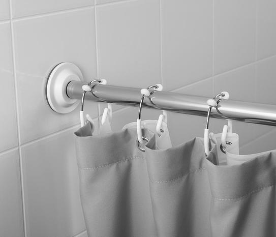 Zawieszki do zasłony prysznicowej Flex białe podwójne 12 szt.