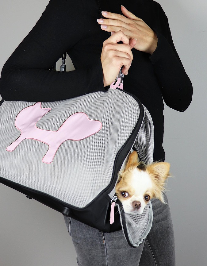 Bolsa de Transporte para perro o gato United Pets, negra y verde