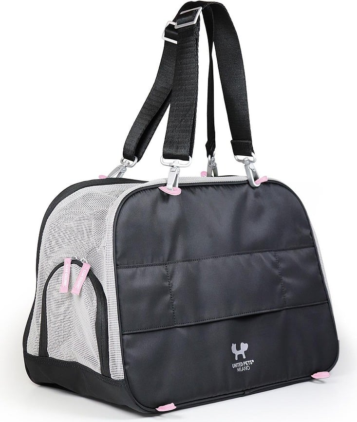 Bolsa de Transporte para perro o gato United Pets, negra y verde