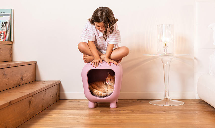 Pancuccia Panier pour chien ou chat, rose