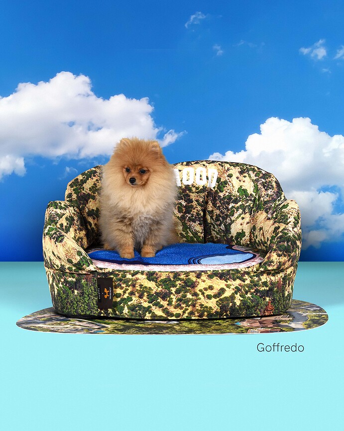 Seletti New York Lit pour chien avec tapis, Set 2 pièces