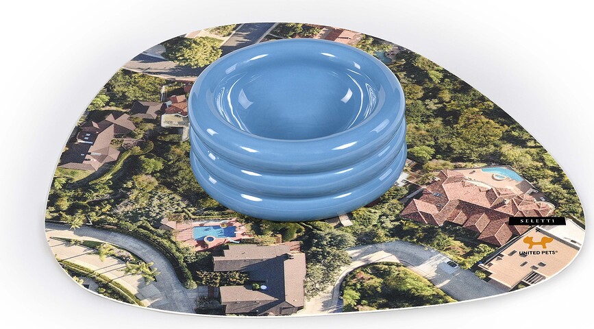 Seletti Les Alpes Podloga za posodo za psa ali mačko, 44 x 44 cm