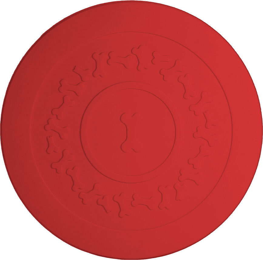 United Pets Tapis de Gamelle pour chien ou chat, 35,5 cm, rouge