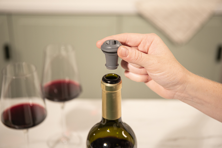 Bomba de Vacío para Vino Vacu Vin, con tapones