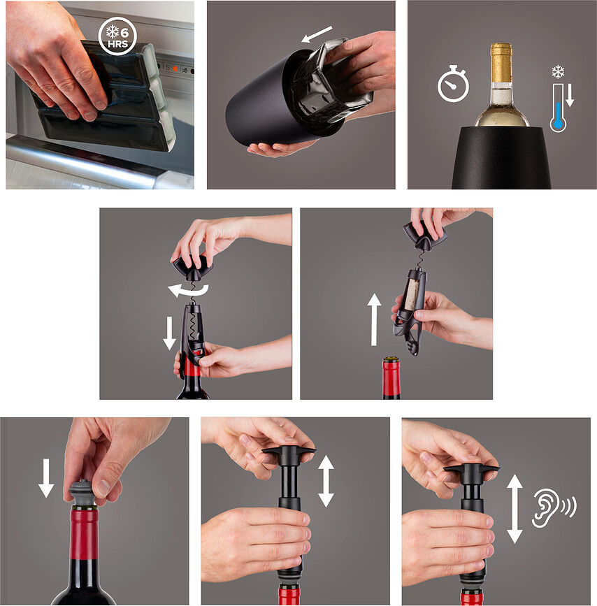 Juego de Accesorios para Vino Elegant, Set de 5 piezas