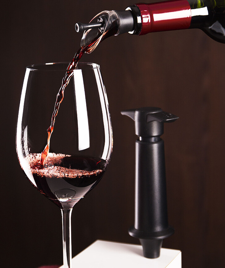 Vacu Vin Αντλία Κενού για Κρασί, με στόμιο σερβιρίσματος, 2 τμχ