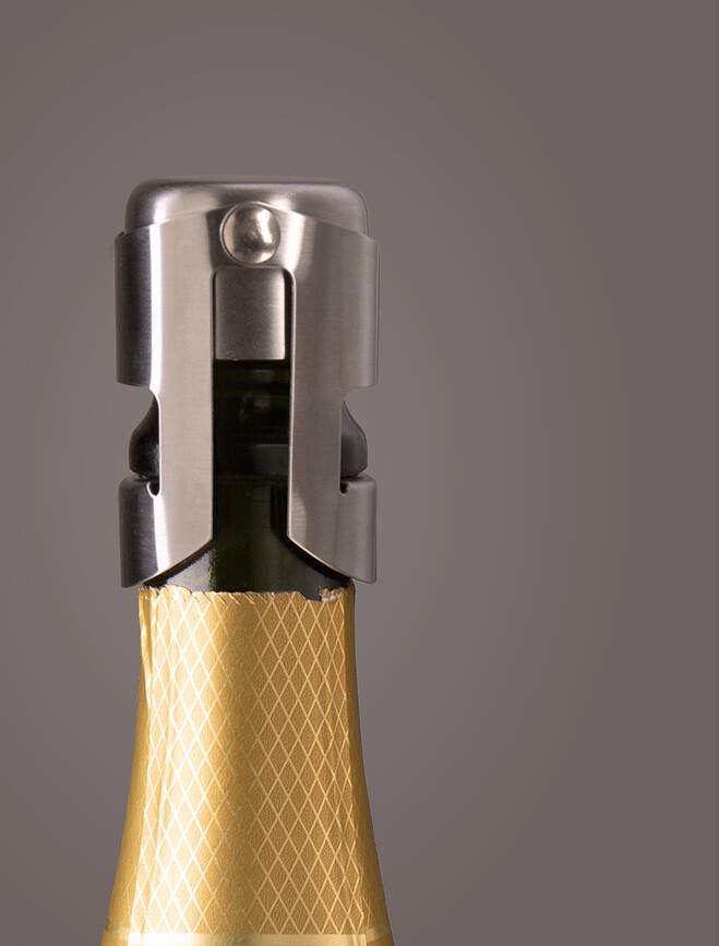 Vacu Vin Bouchon à Champagne, acier