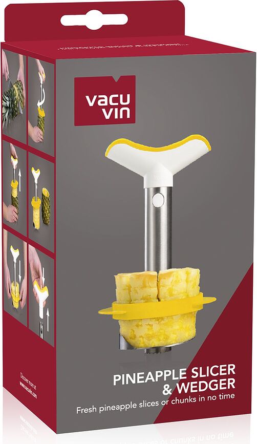 Vacu Vin Coupe-ananas en acier inoxydable, jaune
