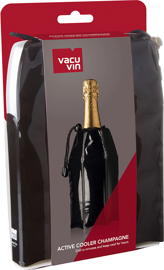 Vacu Vin Manchon Rafraîchissant pour bouteille de champagne, noir