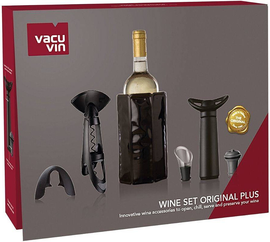 Vacu Vin Set d'Accessoires à Vin, Set 6 pièces