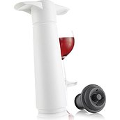 Vakuuminė vyno pompa su kamščiais Wine Saver baltos spalvos