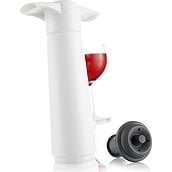 Vakuuminė vyno pompa su kamščiu Wine Saver baltos spalvos