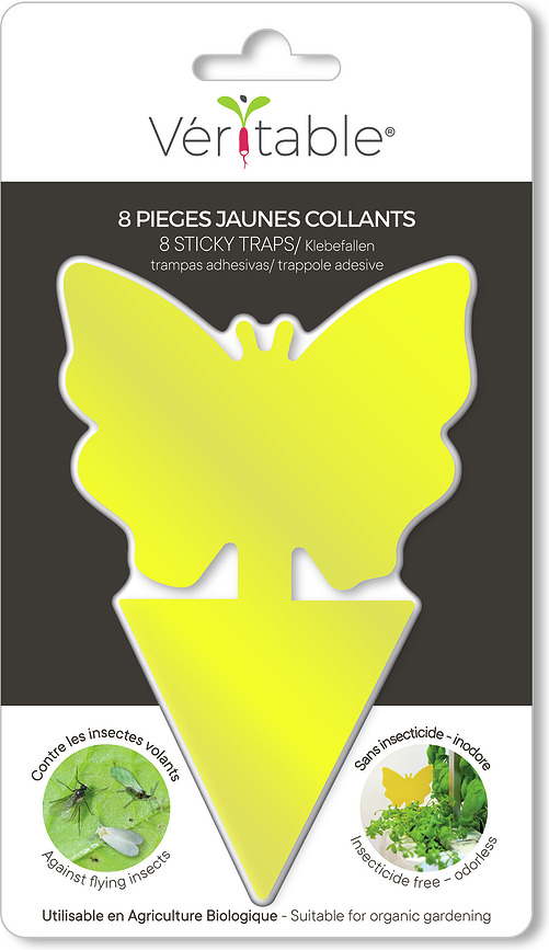 Veritable Pièges collants, jaunes, Lot de 8