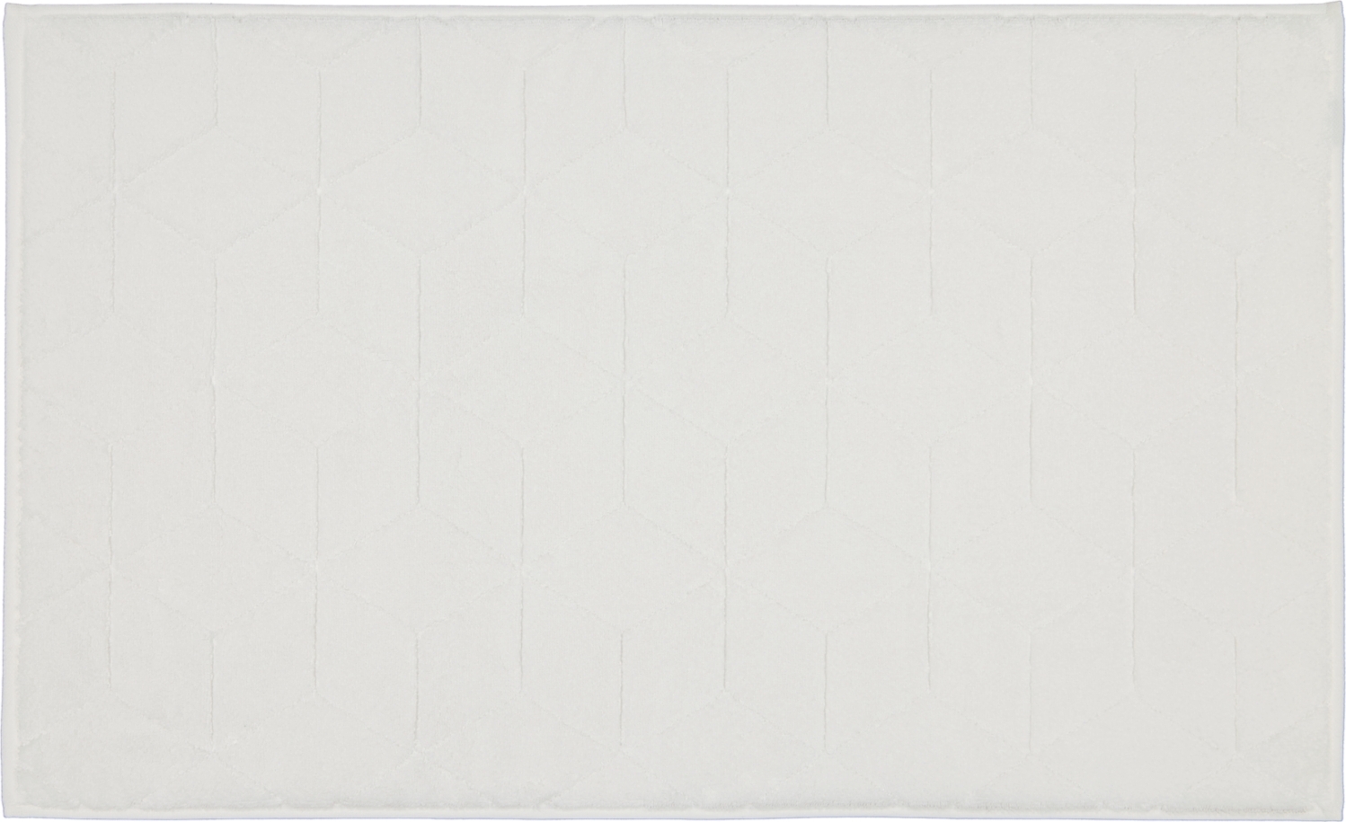 Carré Badezimmer-Teppich 50 x 80 cm weiß