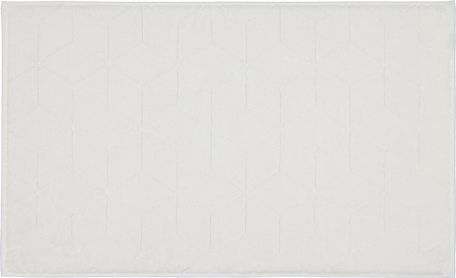 Dywanik łazienkowy Carré 50 x 80 cm biały