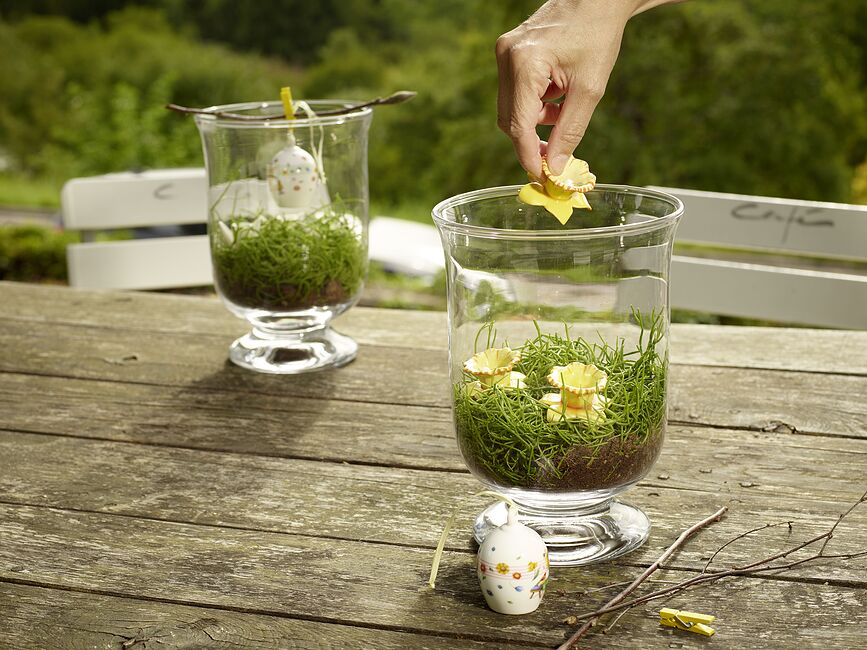 Adornos Colgantes Mini Flower Bells, con diseño de narcisos, 2 unidades