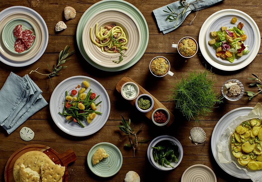 Artesano Original Set de Ramequins à sauce et dip avec plateau, 4 pièces