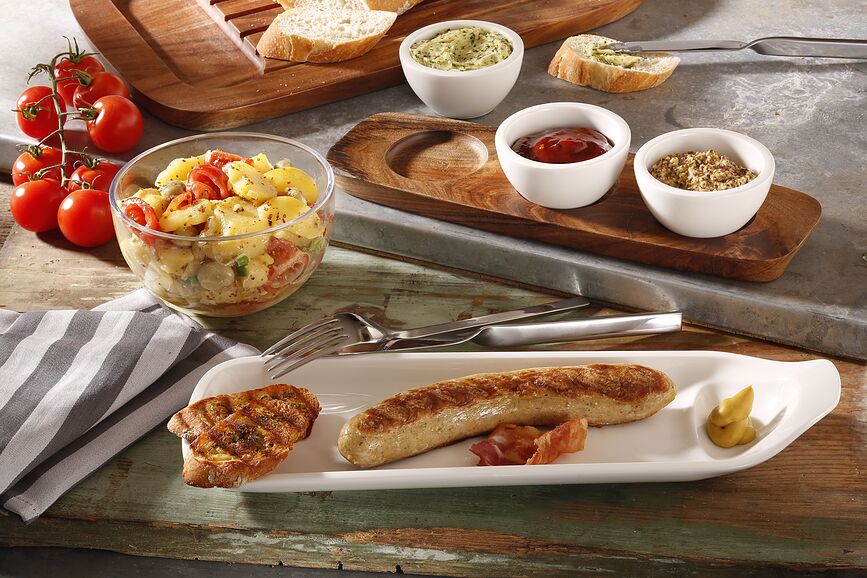 Artesano Original Set de Ramequins à sauce et dip avec plateau, 4 pièces